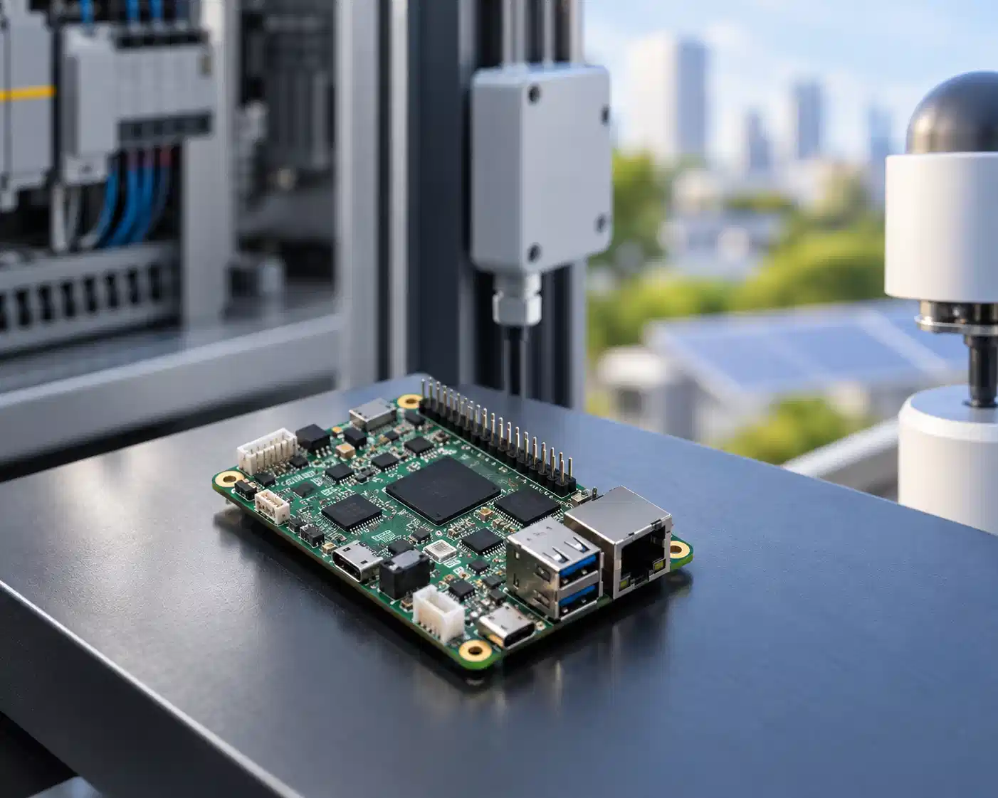 Compact embedded circuit board in an industrial control setting