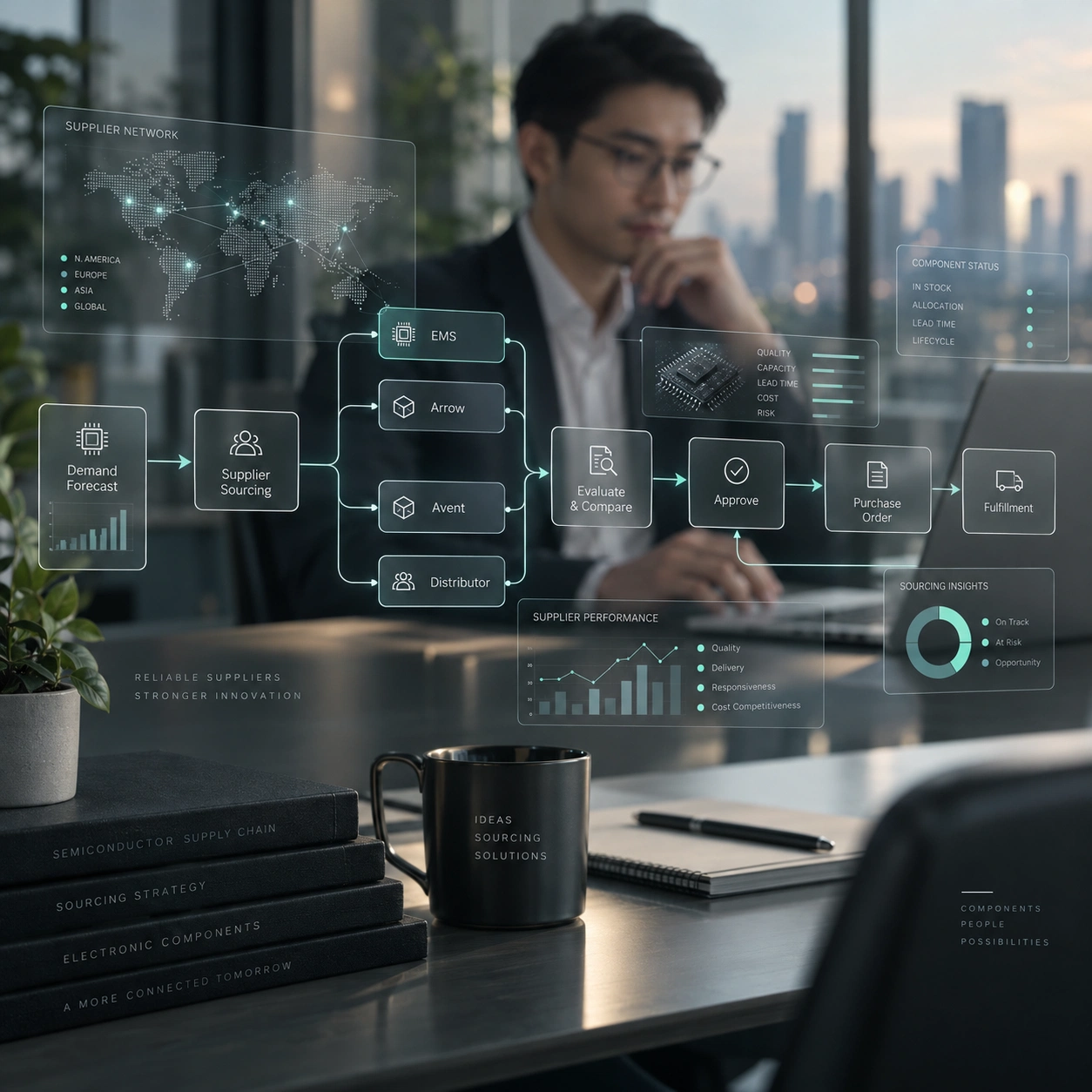 Sourcing channel management and supplier evaluation